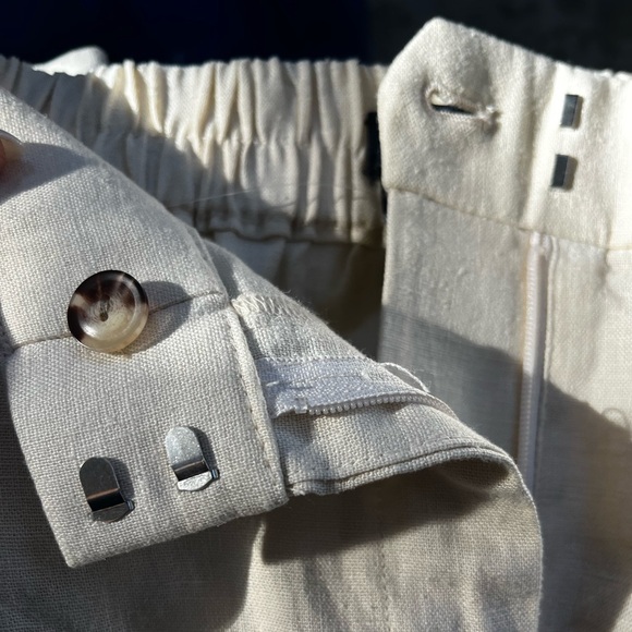 J Crew Shorts Linen Blend Pleated Khaki NWT Women Size 16 High Rise - Picture 7 of 7